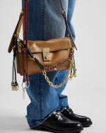 Prada Soft Sound Small Leather Shoulder Bag With Charms - Image 7